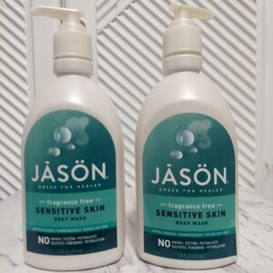 2 Jason Sensitive Skin Fragrance Free Body Wash 16oz Each Hypoallergenic